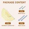 sourcing map 2 Pack Half Moon Cabinet Pull, 2.52" Hole
