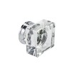Pastlla Square Glass Cabinet Knobs 1.34" Clear Glass Knob Cabinet