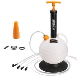 FOUR UNCLES 6L Manual Oil Extractor Pump - Fluid Extractor with 59" Main Hose, Three 41" Extension Tubes for Automotive Oil Change, a Brake Bleeding Hose for Brake Fluid Change