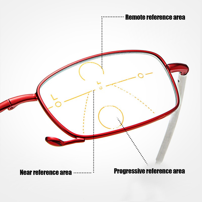 Blue Light Blocking Reading Glasses Fashionable Folding Multifocal Presbyopic Glasses(+200