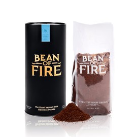 Bean of Fire El Salvador Red Bourbon Washed Ground Coffee – Medium Roast, Single Origin Specialty, Smooth & Fruity Cup (16 oz)