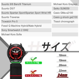 Acortjl Elastic Nylon Watch Band, Widths: 0.71 / 0.75 / 0.79 / 0.87 inches (18 / 19 / 20 / 22 mm), Quick Release, Adjustable, Solo Loop, Sports, Replacement Wristband, for Women and Men, No Gemstone