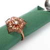 com-four® 8 x Napkin Rings with Flower Motif - Table