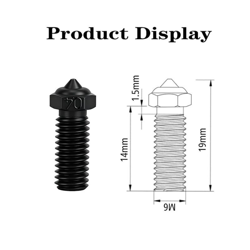 3 Pcs Hardened Steel Nozzles for R QIDI Q1 Pro/X-Max