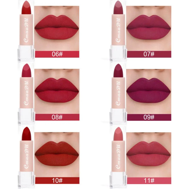 Cmaadu 1 Pieza Labial Mate Hidratante Fácil De Aplicar