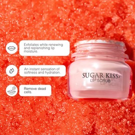 Infinitek Paris Sugar Kiss Watermelon Flavored Lip Scrub 2.4 oz / 68 g - Hydrating Lip Balm, Scrubber Exfoliator, Lip Mask, Lip Repair Treatment & Lightening Exfoliator for Dark Lips