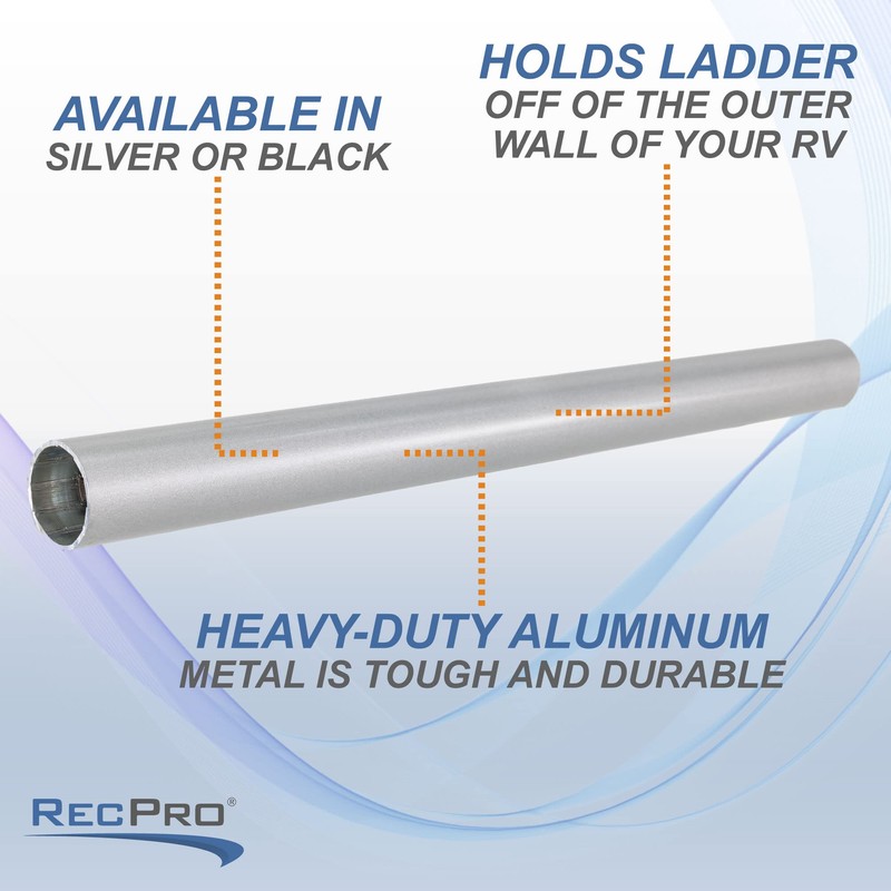 RecPro RV Universal Exterior Ladder Stand Off Assembly (Silver)