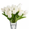 HoveBeaty Artificial Tulips Bridal Wedding Festival Decor Bouquet Real Touch