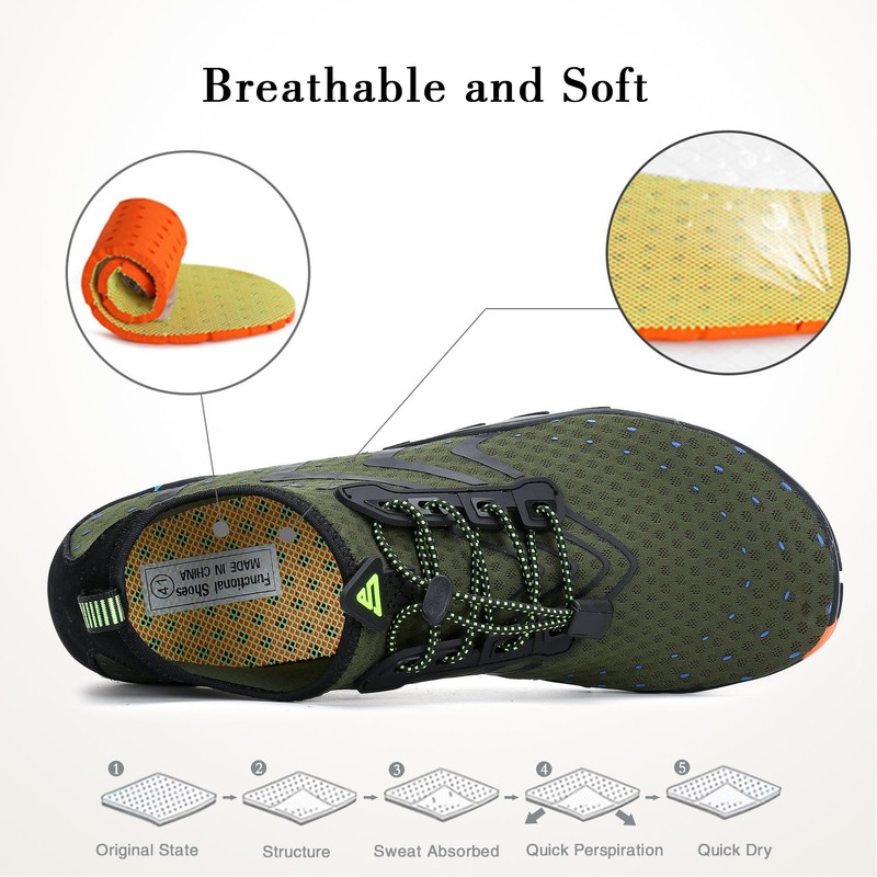 SAGUARO Unisex Adult Bathing Shoes Breathable Thick Sole Size 36-46,