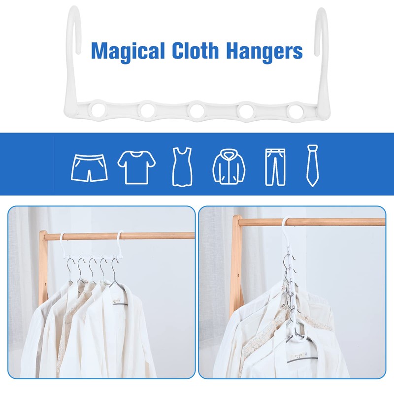 Rainberg Space Saving Hangers - Magic Clothes Hangers, Coat Hangers,