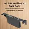 FMUSER 4U Vertical Wall Mount Rack Rails with M6 Rack