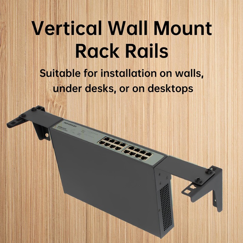 FMUSER 4U Vertical Wall Mount Rack Rails with M6 Rack