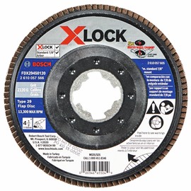 BOSCH FDX29450120-10-Piece 4-1/2 in. X-Lock Arbor Type 29 120 Grit Flap Disc