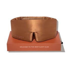 DROWSY Silk Sleep Mask - A padded silk cocoon that hugs the face for luxurious sleep in complete darkness. (Pumpkin Spice)