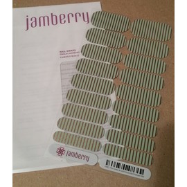 Jamberry Mint Green & Gold Horizontal Pinstripe Nail Wrap (Full Sheet) H515
