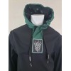 Technine Hoody Removable Sleeves Black/Green Size S Mens