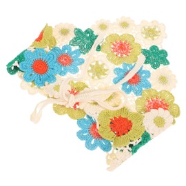 Baluue Bandana Hair Scarf for Women Crochet Triangle Kerchief Cotton Bandana Elegant Headwear