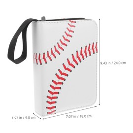 Outanaya Baseball Card Binder Album Durable PU Cover Four Pocket Layout for Efficient Organization Compact and Portable Sports Card Collection Book