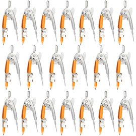 20 Pieces Compass for Geometry Metal Compass Tool Math Compass Bulk Drawing Compass Silver Geometry Compass with Pencil for Student School Classroom Office Woodworking Art Drawing