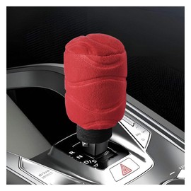 Car Gear Shift Knob Cover, Universal Automotive Gear Lever Handle Protector Cover, Vehicle Stick Shifter Cover Car Interior Decoration Accessories for Most Cars, SUVs, Trucks (Red)