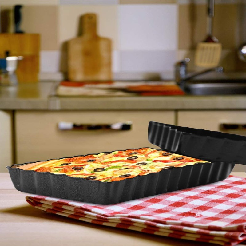 Gutsdoor Mini Tart Pan Square with Removable Bottom Nonstick Quiche