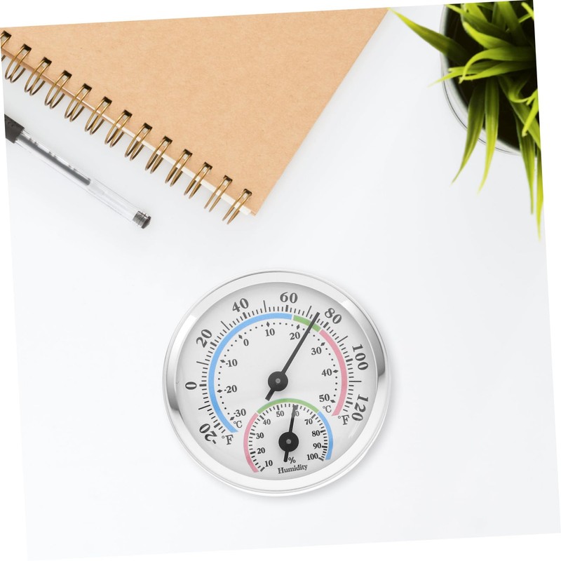 Kisangel Precision Mini Hygrometer Aluminum Alloy Body Dual Temperature Humidity