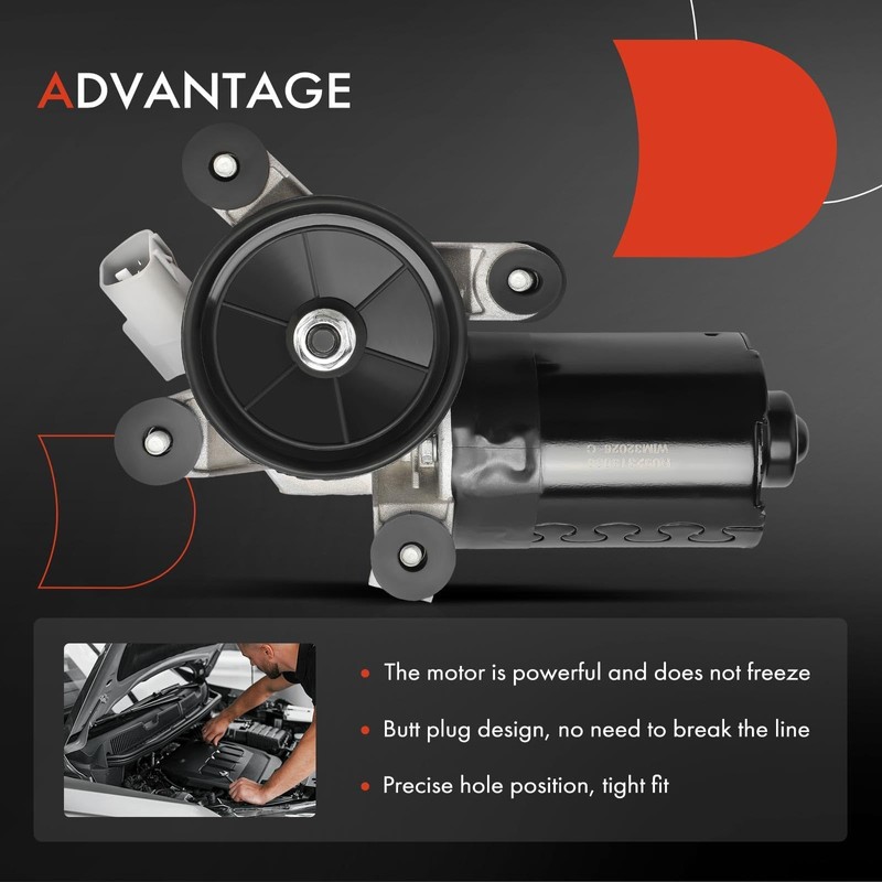 A-Premium Front Windshield Wiper Motor Front Compatible with Toyota Tacoma
