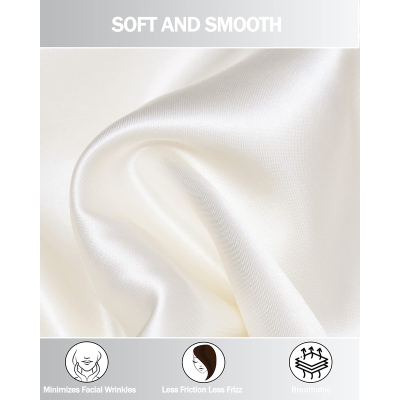 Satin Pillow Cases 2 Pack, GVTECH Pillowcase for Hair and