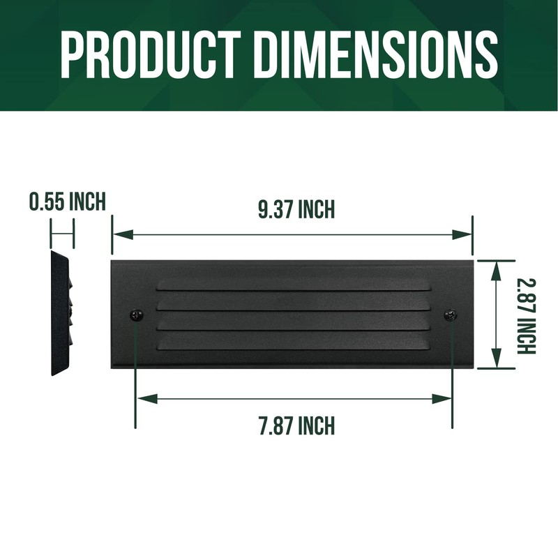GKOLED Low Voltage Lengthened LED Step Lights, 4W 12V Surface