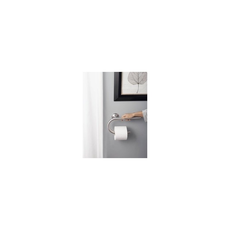 Moen Brushed Nickel Bathroom Safety 8-Inch Wall Mounted Grab Bar