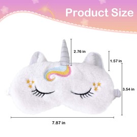 Sleep Mask for KidsGirls,3Pack,Unicorn Sleep Mask,Cute Animal Eye Mask for Princess Sleeping,Night Blindfold Bed Eye Covers