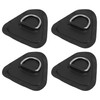 X AUTOHAUX D Ring Patch PVC Stainless Steel Triangle Shape