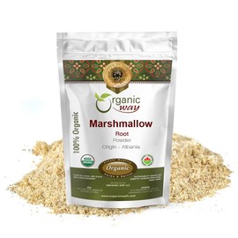 Organic Way Marshmallow Root Powder (Althaea Officinalis) - Herbal Tea | European Wild-Harvest | Organic & Kosher Certified | Vegan, Non GMO & Gluten Free | USDA Certified | Origin - Albania (2Oz.)