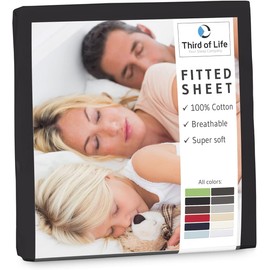 Fitted Sheet 60 x 120 cm Made of 100% Natural Cotton, The Breathable and Lint-Free Alba Bed Sheet is Elastic and Soft, Designed in Germany, Durable Jersey Duvet Cover, 60 x 120 cm