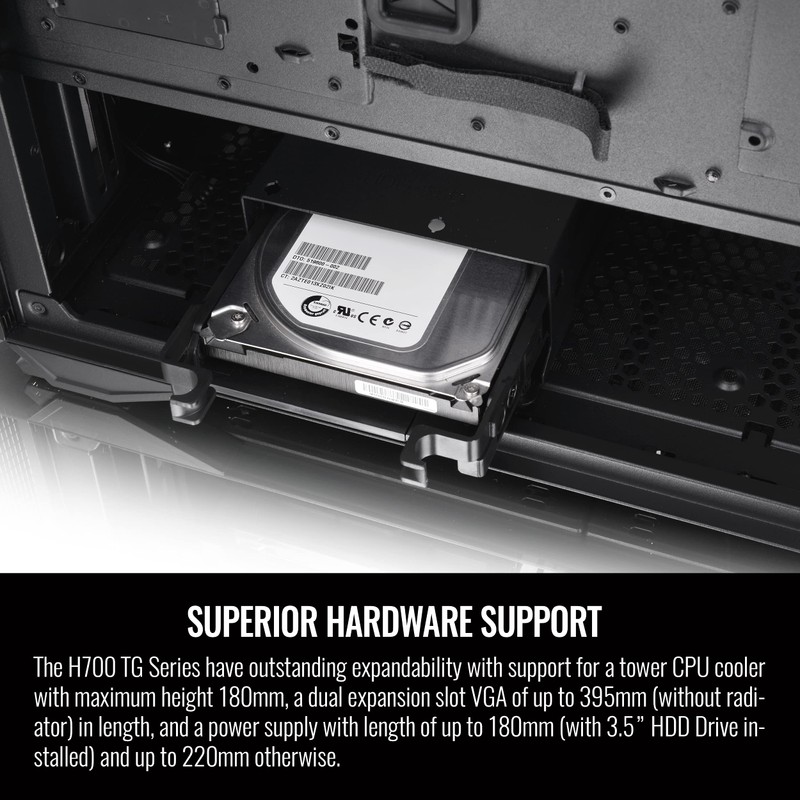 Thermaltake H700 TG Black Mid Tower ARGB Tempered Glass Computer