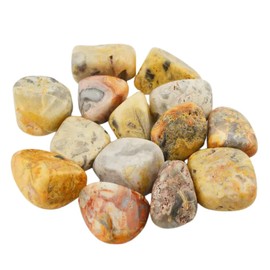 BellaMira Crazy Lace Agate Crystal, Single Polished Stone, Healing Crystal for Energy and Stamina, Mental Clarity and Focus, Emotional Stability, Protection and Grounding