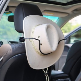 GEEDAR GEEDAR Cowboy Hat Holder Rack for Truck SUV Car (Keep Hat Shape) Car Clothes Hanger Bar Coat Hanger Hard Hat Holder for Truck Seat Car Accessories