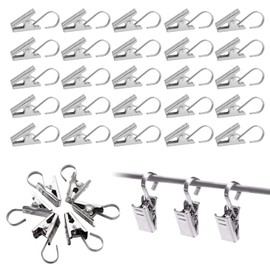 Pack of 100 curtain clips, curtain hooks, curtain clips, metal curtain clips, curtain clips for curtains, door curtains, shower curtains