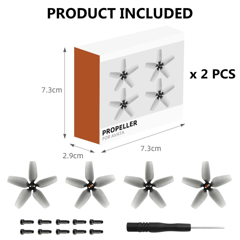 Hengrongshen Avata Propeller, 8 Pieces Drone Avatar Propeller with 20