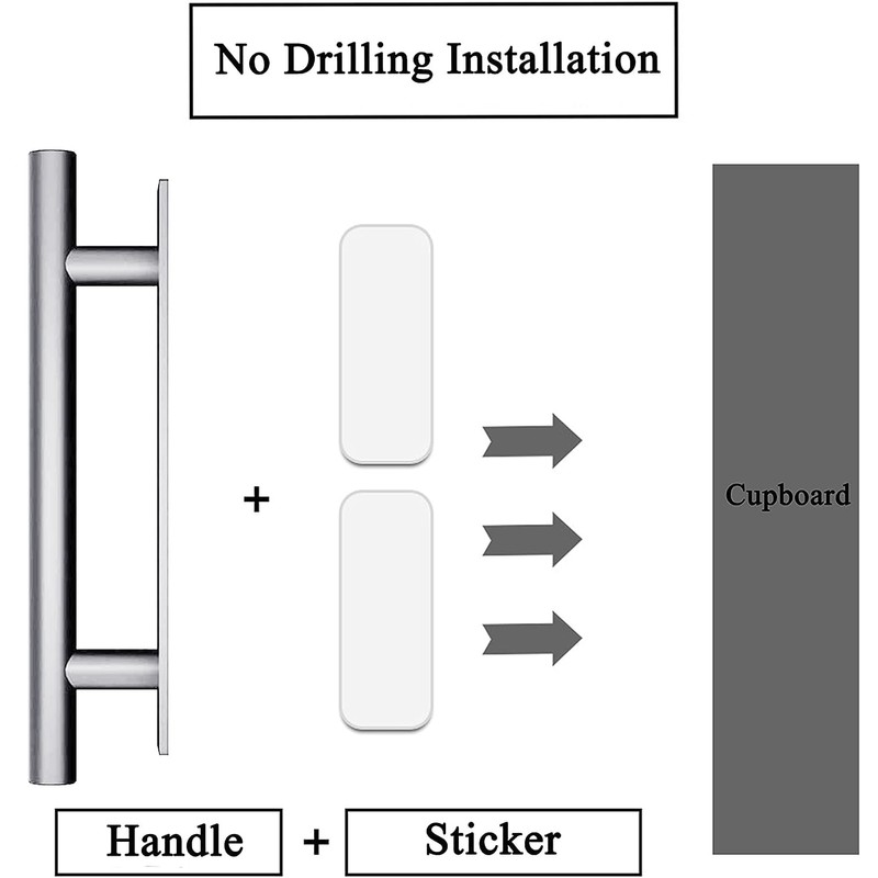 kwa heri Self-Stick Push Pull Helper 8 Pack Hidden Cabinet