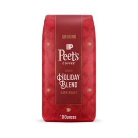 Peet's Coffee, Dark Roast Ground Coffee - Holiday Blend 10 Ounce Bag