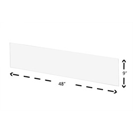 Sibe-R-Plastics Supply 0.236" (1/4") 6mm Thick Clear Acrylic Plexiglass Sheet [Pick Your Size] (9" x 48")
