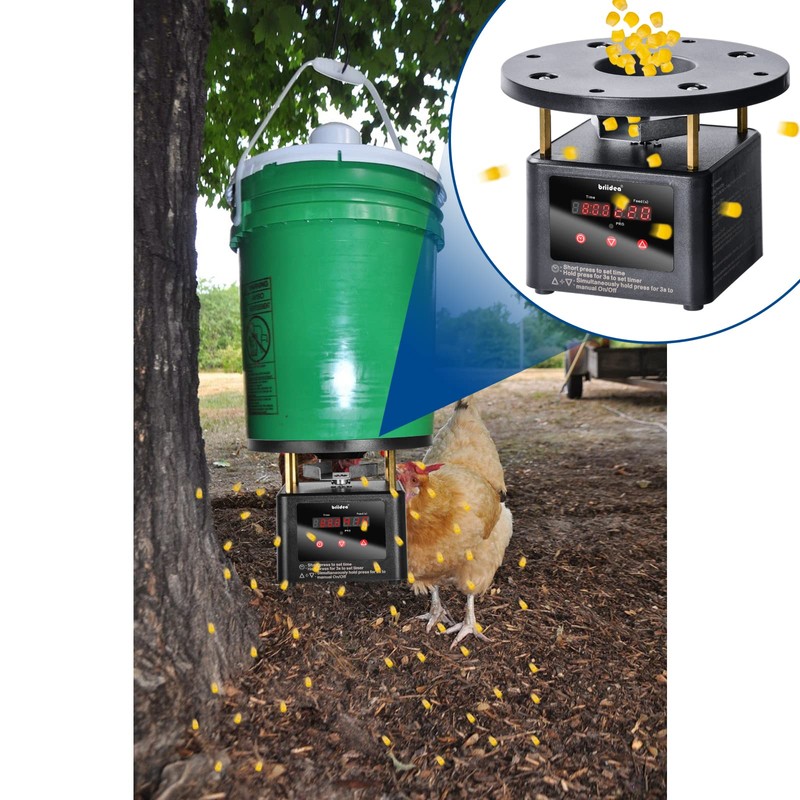 Automatic Chicken Feeder Timer, Briidea Poultry Feeder Motor and Timer