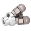 3 Way Connector Chrome Plated Pneumatic Component Carbon Steel G1/4in