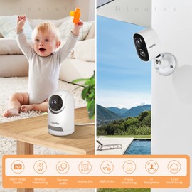 LongPlus Security Cameras Wireless Bundles, Outdoor Camera Wireless Camera for Home Security, Indoor Outdoor WiFi Cameras with AI Motion Detection, 2-Way Talk, Cloud/SD Storage