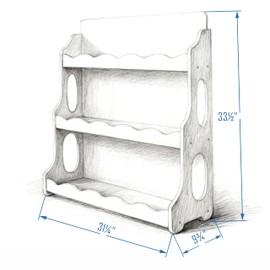AMMEHOELA Kids Bookshelf Wooden Montessori Book Shelf Dutch Design 3Tier Scalloped,NaturalMapleWood Pattern