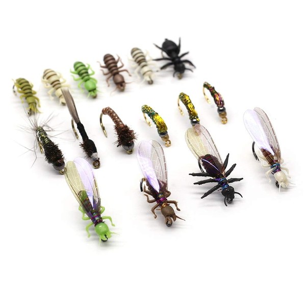 Fly Fishing Flies Realistic Dry Wet Nymph Trout Flies Hand