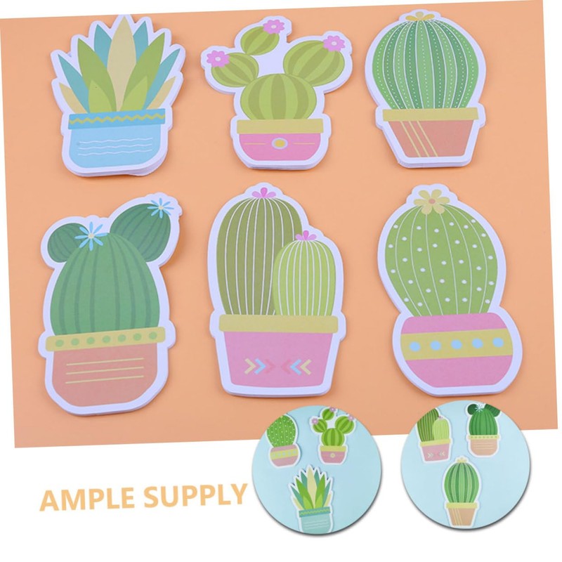 Tofficu Mini Note Pads Cactus Stickers Self-Stick for Nursing School