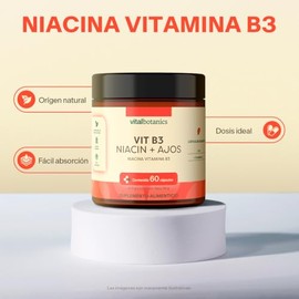 Vitamina B3 Con Niacina Y Ajo VITAL BOTANICS