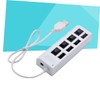 KICHOUSE USB Hub 4 USB Port Divider for Pc Laptop